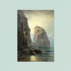 Cliffs at St. Columb, Cornwall by William Trost Richards poster 8