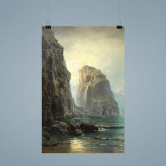 Cliffs at St. Columb, Cornwall by William Trost Richards poster 9