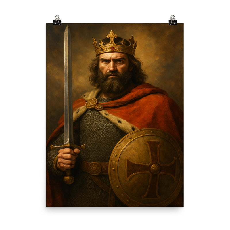 Clovis I poster on a plain backdrop in size 8