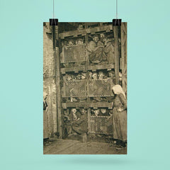 Coal Miners in a Coal Mine Elevator, 1920s Belgium poster 6