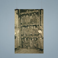 Coal Miners in a Coal Mine Elevator, 1920s Belgium poster 9