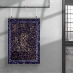 Cobalt and Gold Mahakala - Avalokiteshvara Abitabha, Bodhisattva of Compassion Tibetan Buddhist art poster 4