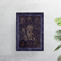 Cobalt and Gold Mahakala - Avalokiteshvara Abitabha, Bodhisattva of Compassion Tibetan Buddhist art poster 7