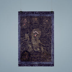 Cobalt and Gold Mahakala - Avalokiteshvara Abitabha, Bodhisattva of Compassion Tibetan Buddhist art poster 9