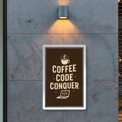Coffee code conquer poster 2
