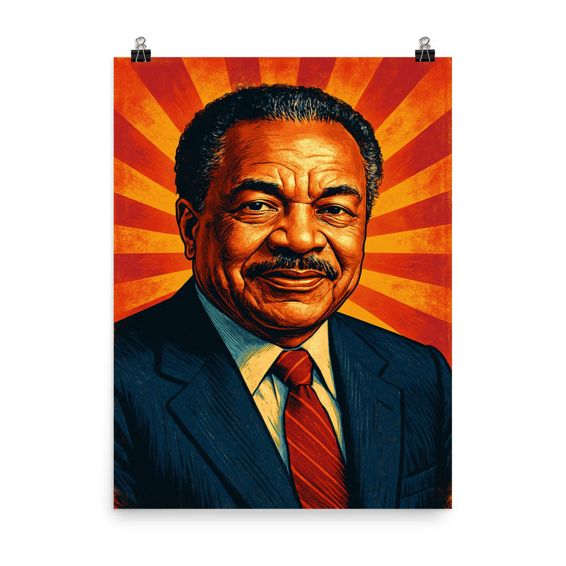 Coleman Young poster on a plain backdrop in size 8