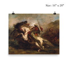 Collision of Moorish Horsemen by Eugène Delacroix, c. 1843-1844 poster 2