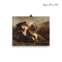 Collision of Moorish Horsemen by Eugène Delacroix, c. 1843-1844 poster 4