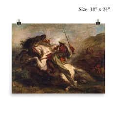 Collision of Moorish Horsemen by Eugène Delacroix, c. 1843-1844 poster 5