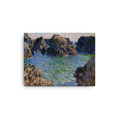 Coming into Port-Goulphar by Claude Monet, 1886 canvas print on a plain backdrop in size 12"x16".