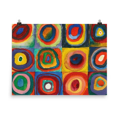 Concentric Rings by Wassily Kandinsky poster on a plain backdrop in size 8"x10".