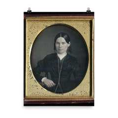 Confident Woman with Long Gilded Chain, 1849 poster on a plain backdrop in size 8"x10".