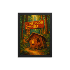 Confusion Hill California USA framed print on a plain backdrop in size 12"x16".