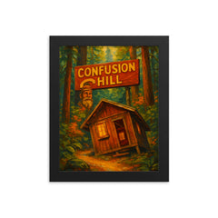 Confusion Hill California USA framed print on a plain backdrop in size 8"x10".
