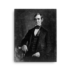 Congressman-Elect Abraham Lincoln, Daguerreotype, 1846 canvas print on a plain backdrop in size 16"x20".