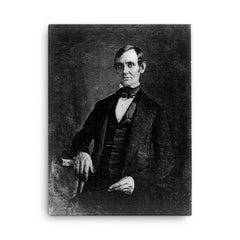 Congressman-Elect Abraham Lincoln, Daguerreotype, 1846 canvas print on a plain backdrop in size 18"x24".