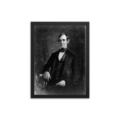 Congressman-Elect Abraham Lincoln, Daguerreotype, 1846 framed print on a plain backdrop in size 12"x16".