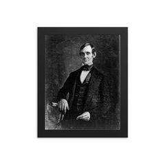 Congressman-Elect Abraham Lincoln, Daguerreotype, 1846 framed print on a plain backdrop in size 8"x10".