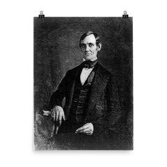 Congressman-Elect Abraham Lincoln, Daguerreotype, 1846 poster on a plain backdrop in size 8"x10".