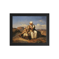 Consolation by Theodoros Vryzakis, 1847 framed print on a plain backdrop in size 8"x10".