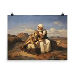 Consolation by Theodoros Vryzakis, 1847 poster on a plain backdrop in size 8"x10".