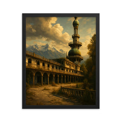 Consonno Abandoned Resort Italy framed print on a plain backdrop in size 16"x20".