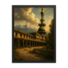 Consonno Abandoned Resort Italy framed print on a plain backdrop in size 18"x24".