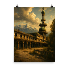 Consonno Abandoned Resort Italy poster on a plain backdrop in size 8"x10".