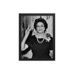 Constance Baker Motley framed print on a plain backdrop in size 12"x16".