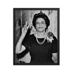 Constance Baker Motley framed print on a plain backdrop in size 16"x20".