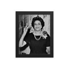 Constance Baker Motley framed print on a plain backdrop in size 8"x10".