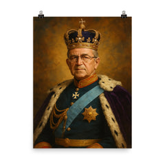 Constantine II of Greece poster on a plain backdrop in size 8"x10".