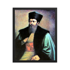 Constantine Mourouzis framed print on a plain backdrop in size 16"x20".