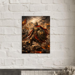 Constantine XI at the final walls metal print mockup