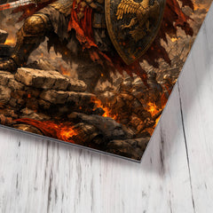 Constantine XI at the final walls metal print mockup