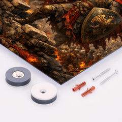 Constantine XI at the final walls metal print mockup