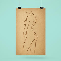Contour of the female form poster 6