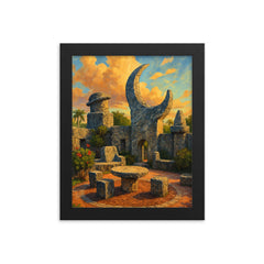 Coral Castle Florida USA framed print on a plain backdrop in size 8"x10".