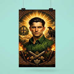 Corneliu Zelea Codreanu green shirt icon portrait poster 6