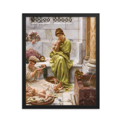 Corner of the Marketplace by Edward John Poynter framed print on a plain backdrop in size 16"x20".
