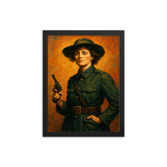 Countess Markievicz framed print on a plain backdrop in size 12"x16".
