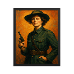 Countess Markievicz framed print on a plain backdrop in size 16"x20".