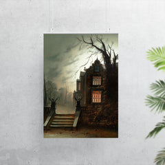 Country House by Moonlight by Wilfred Bosworth Jenkins poster 7