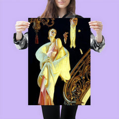 Couple Descending a Staircase by J.C. Leyendecker, c. 1925 poster 3