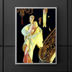 Couple Descending a Staircase by J.C. Leyendecker, c. 1925 poster 5