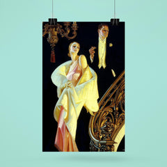 Couple Descending a Staircase by J.C. Leyendecker, c. 1925 poster 6