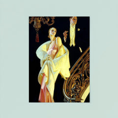 Couple Descending a Staircase by J.C. Leyendecker, c. 1925 poster 8