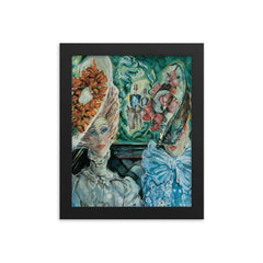 Courtesans in Paris by Gyula Batthyany, 1910 framed print on a plain backdrop in size 8"x10".