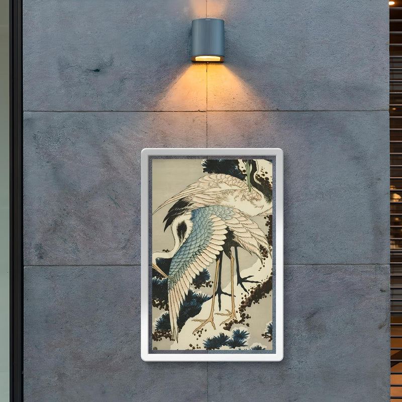 Cranes on Snow Covered Pine by Hokusai, 1834 poster 2