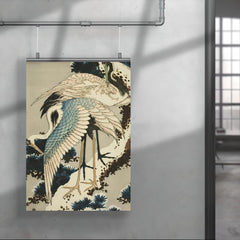 Cranes on Snow Covered Pine by Hokusai, 1834 poster 4
